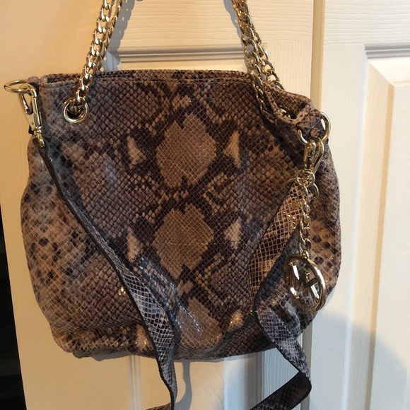 Michael Kors Snake-Embossed Bucket Bag - Picture 5 of 5